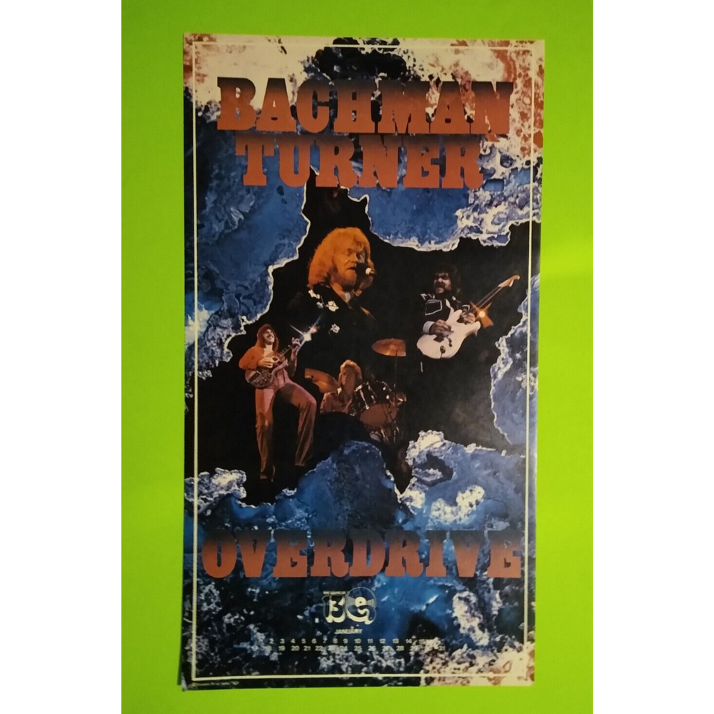 BACHMAN TURNER OVERDRIVE Vintage Hard Blues Rock Music Poster 50 Years Old BTO